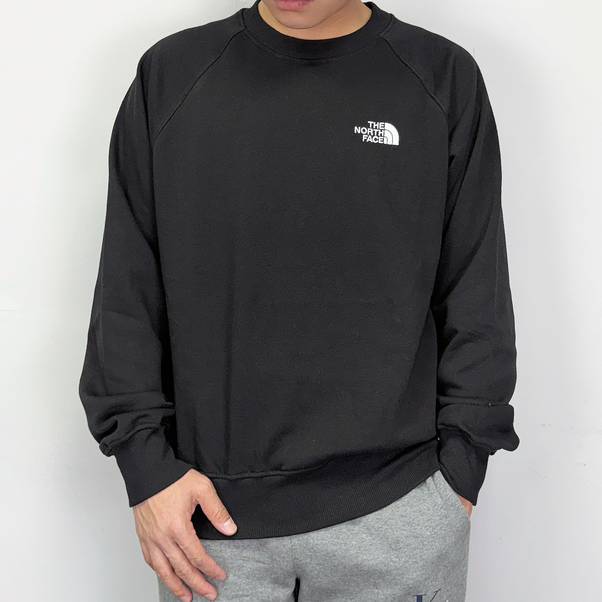 The North Face 北臉 電繡小Logo 內刷毛 大學T 長袖