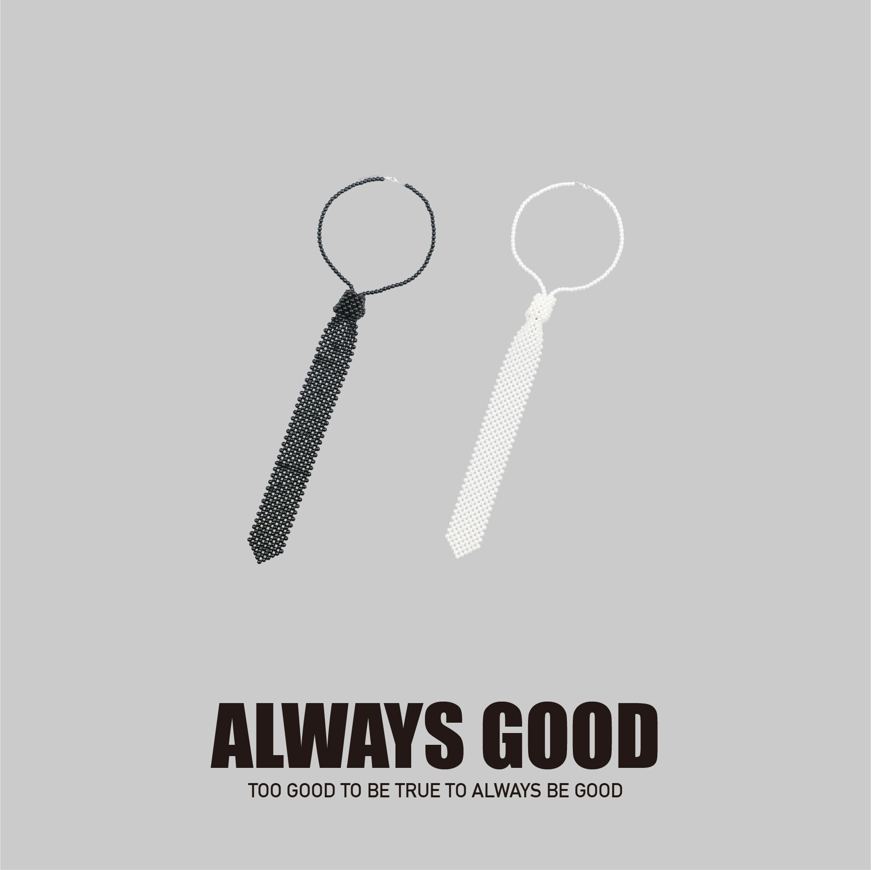 『Always_Good』珍珠拼接 領帶