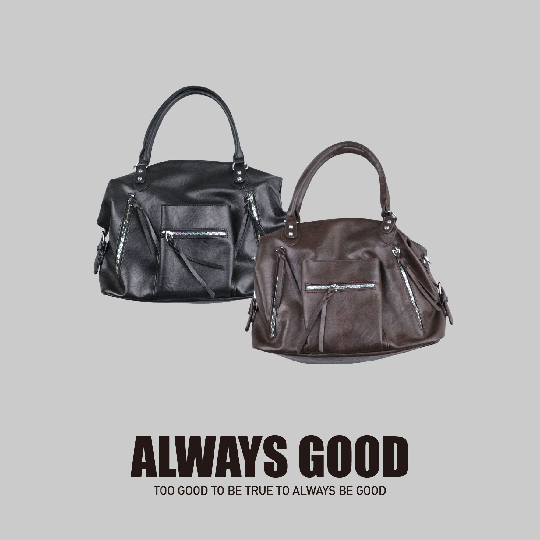 『Always_Good』多夾層 手提 單肩 側背包