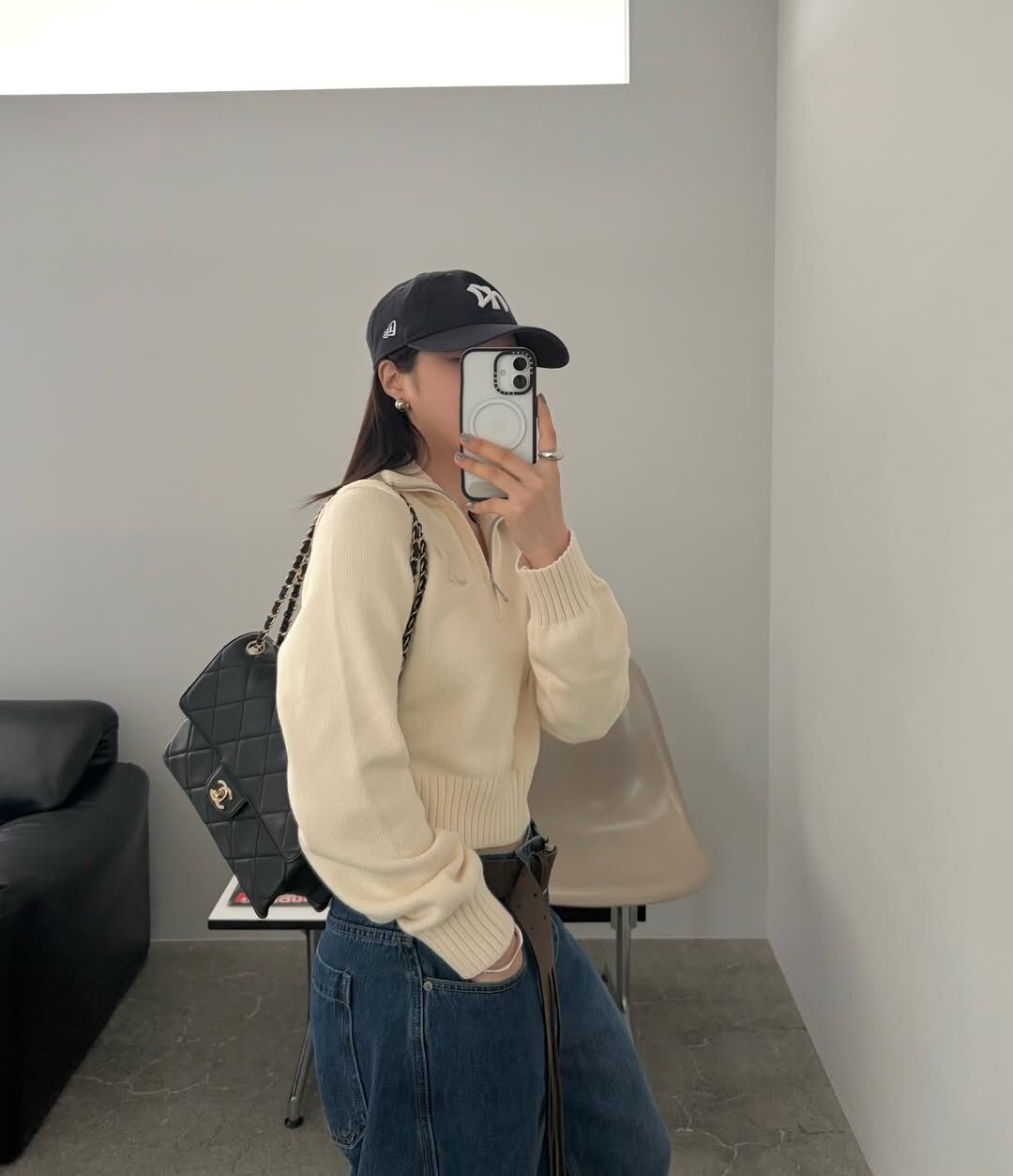 ADIDAS ORIGINALS 短版 半拉鍊 針織上衣