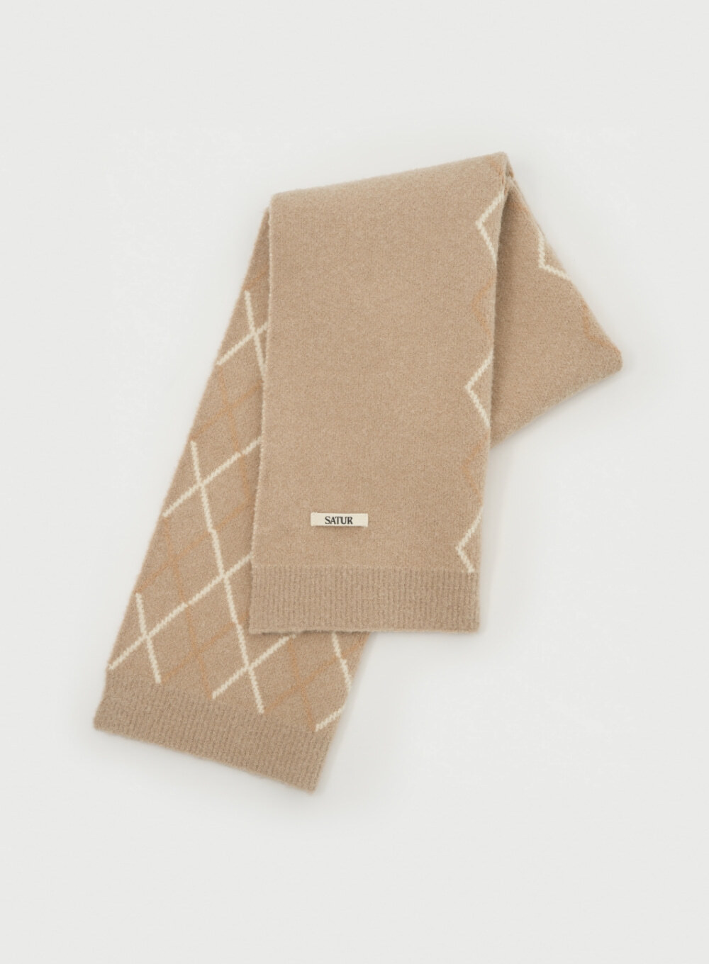 【品牌清貨SALE】 【現貨】【SATUR】Argyle Muffler(Light Gray/Charcoal/Beige)
