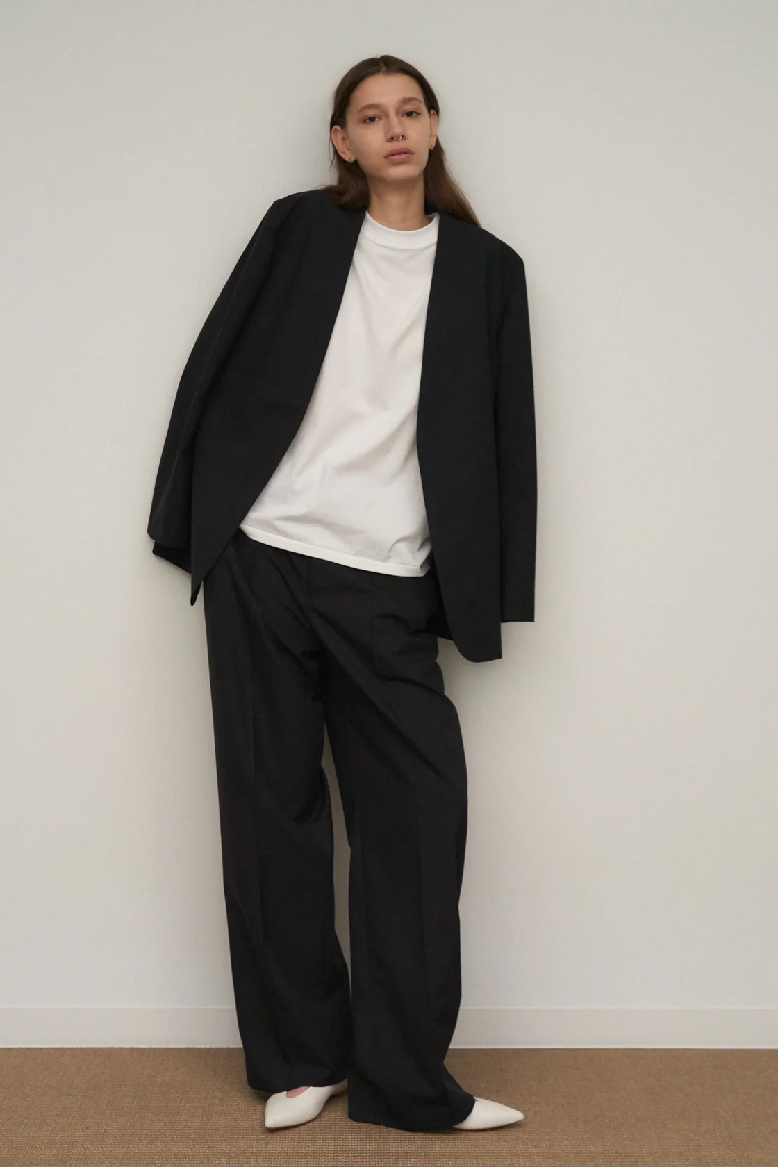 ATON WOOL TROPICAL NOCOLLER JACKET (2COL)