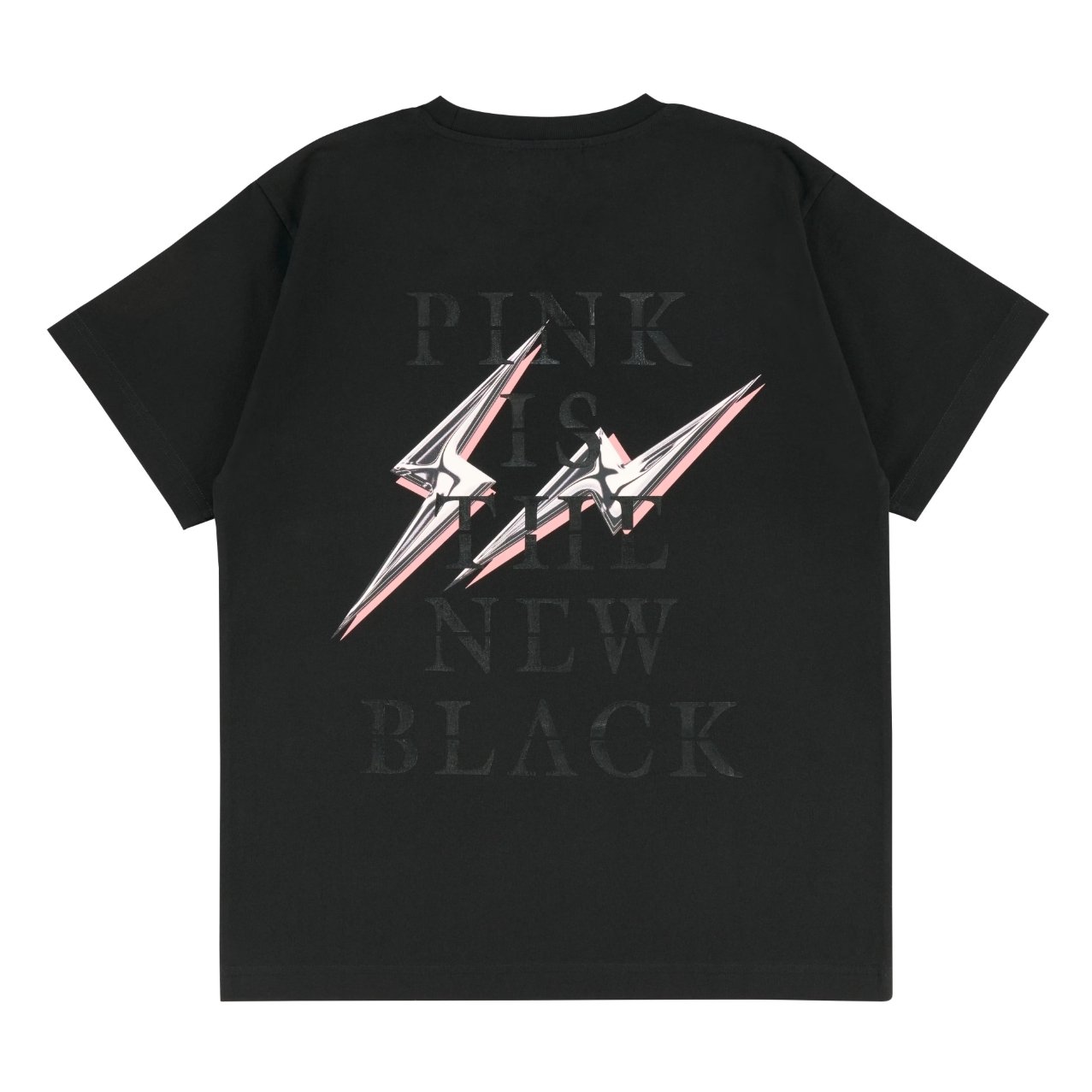 現貨 BLACK PINK X FRAGMENT 日本限定聯名款 限定短T "THUNDER"黑背立體閃電/ANBP058