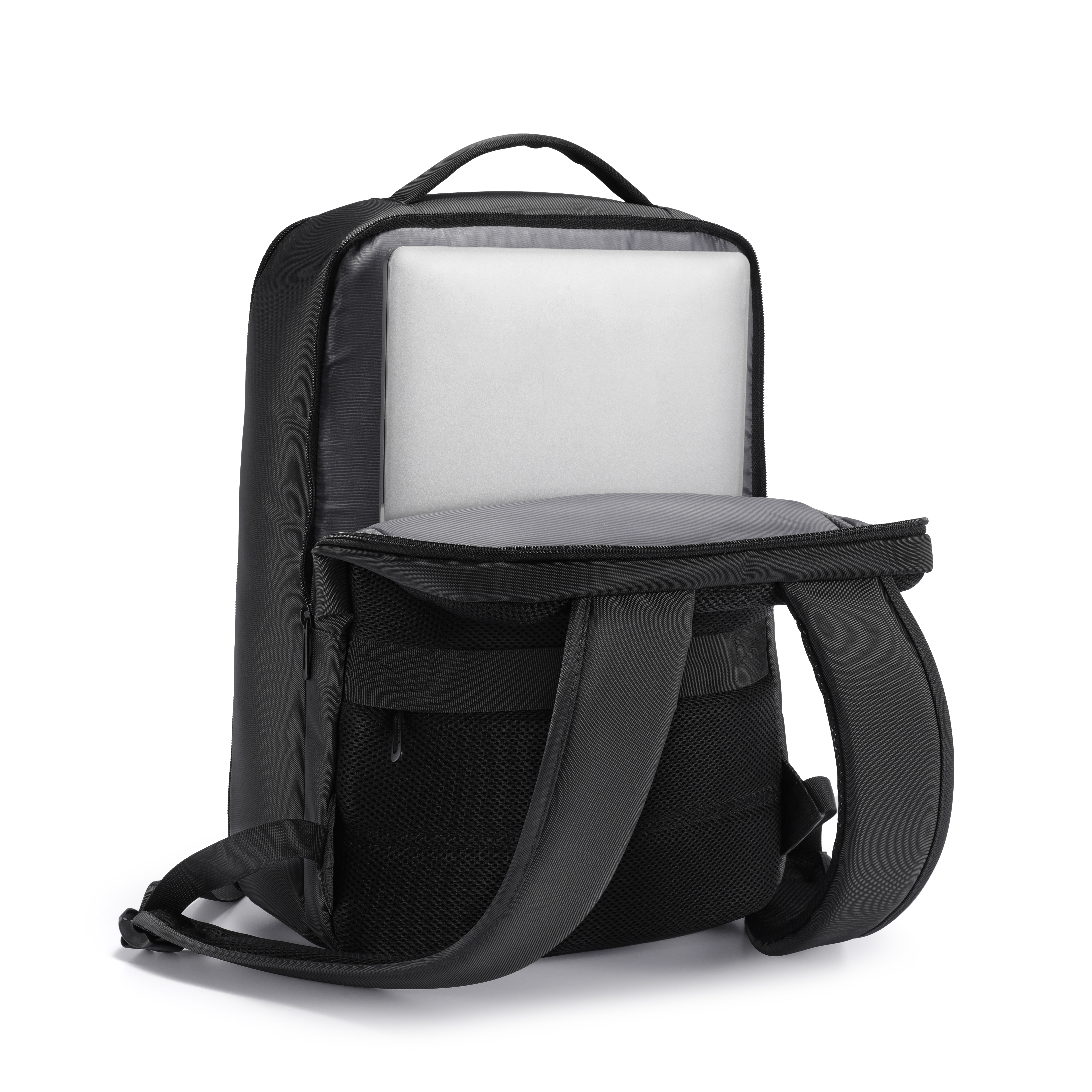 【KINGSONS】城市商旅|雙層大容量後背包 黑色 KS25465