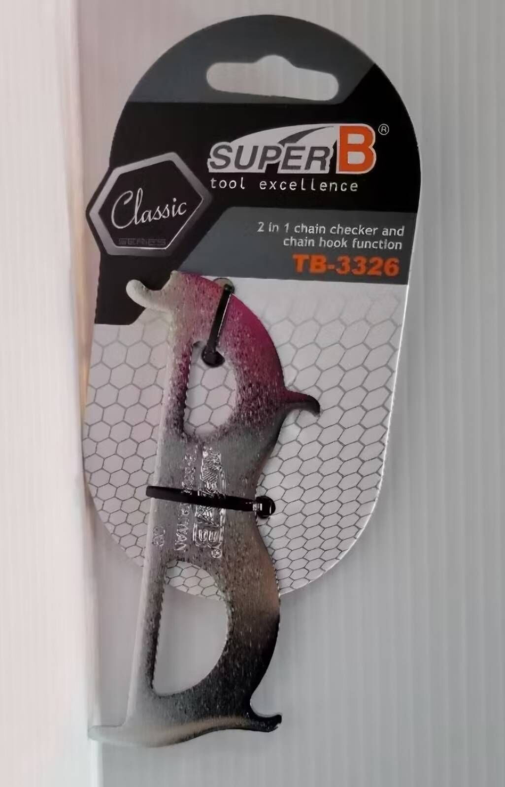 SUPERB TB-3326 2合1鏈條規 鏈條勾 快速精準測量鏈條損耗程度 測量鏈條拉伸程度 SUPER B