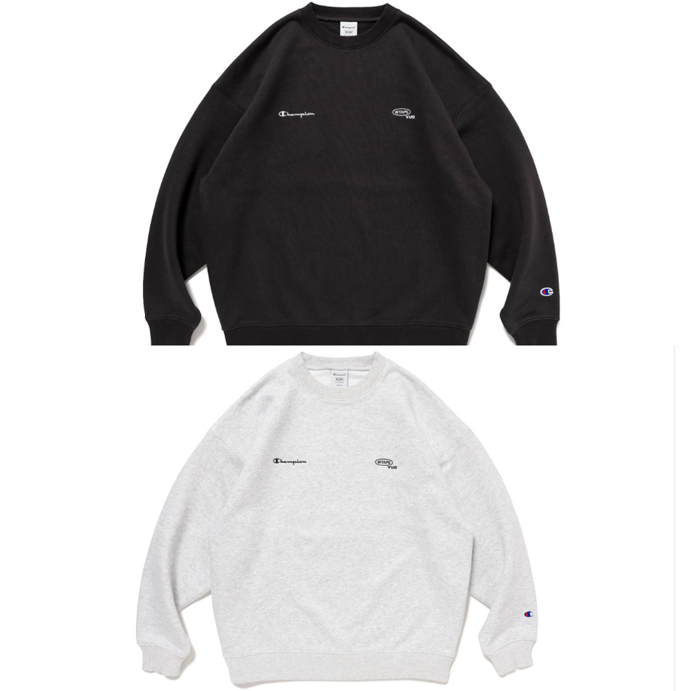 [現貨] WTAPS FW25 ACADEMY / CREW NECK / CTPL. CHAMPION | (BLACK / GRAY)