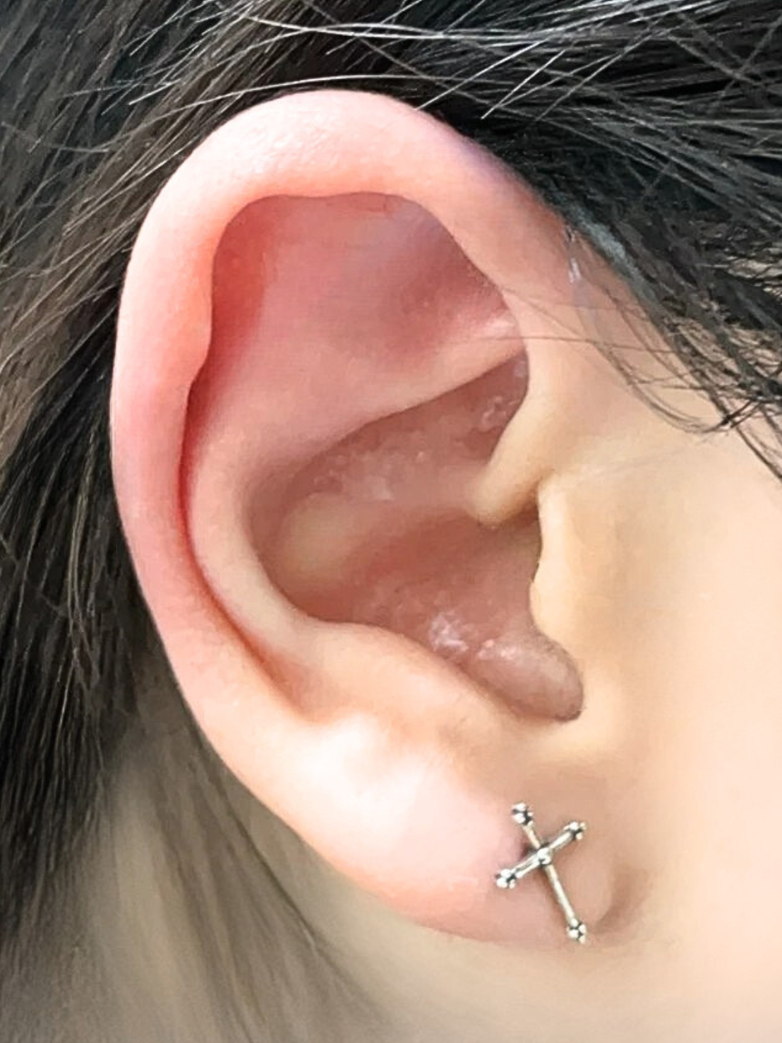 純銀鎖珠-三點細十字架(單支價)