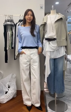 MK5525 白色直筒易搭棉質長褲 *特價* (優惠碼同充值購物金不適用)