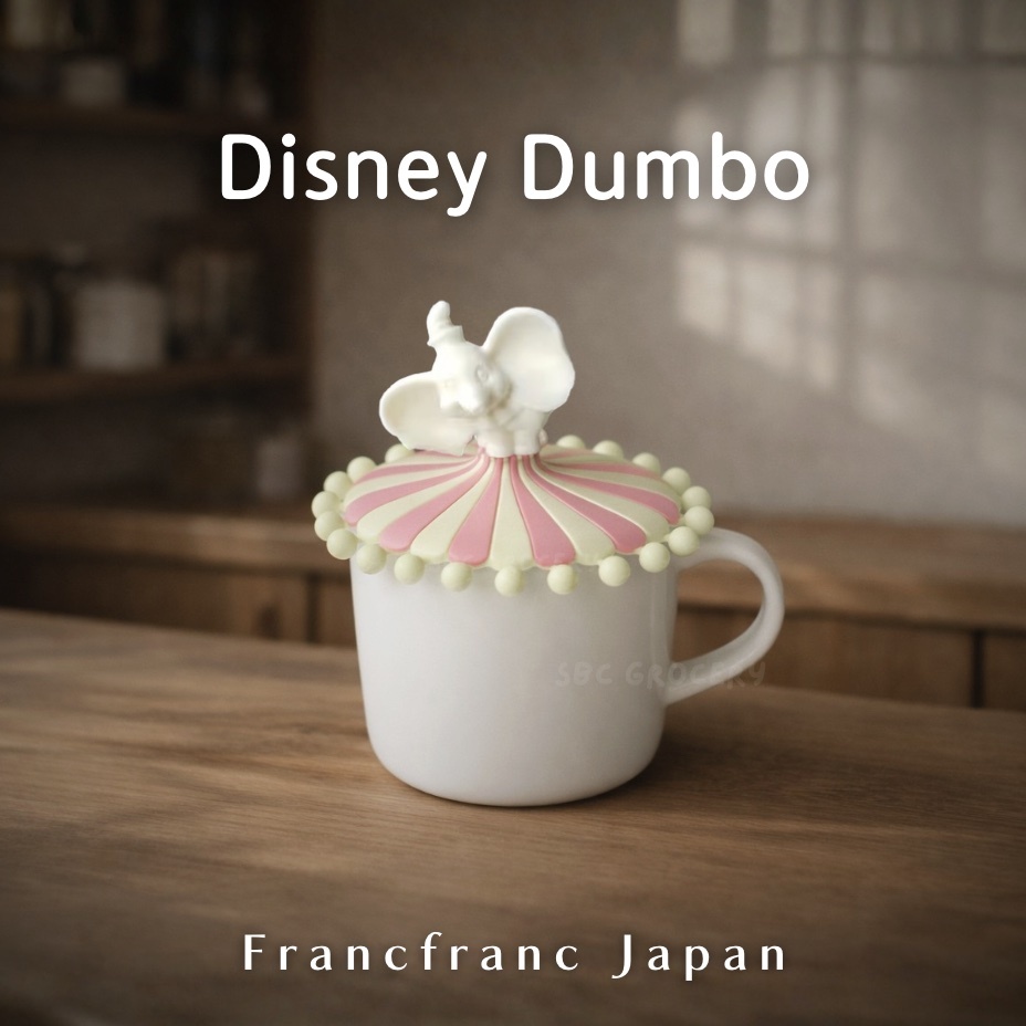 【24H出貨】日本𝗙𝗿𝗮𝗻𝗰𝗳𝗿𝗮𝗻𝗰 𝗫 𝗗𝗶𝘀𝗻𝗲𝘆 小飛象杯蓋(粉黃綠)