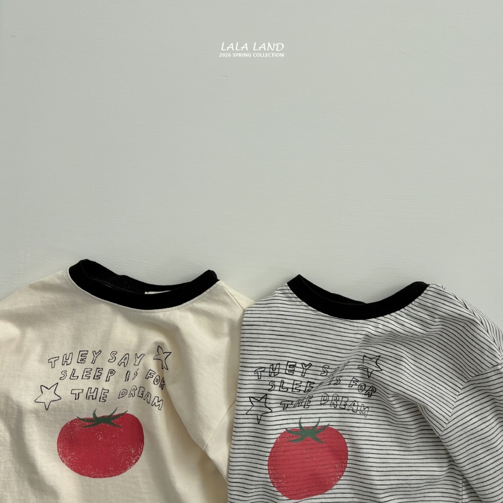 韓國🇰🇷 LALA LAND 番茄印花長袖上衣(XS-XL)