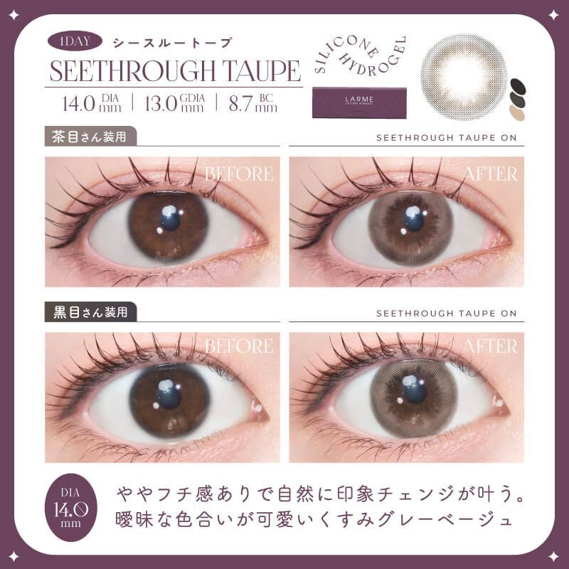 Larme 1 Day (See-through Taupe) (10P)