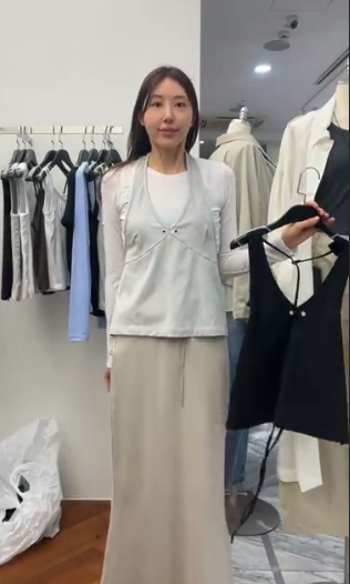 MK5527 Y2K疊穿麂皮露背背心 *特價* (優惠碼同充值購物金不適用)