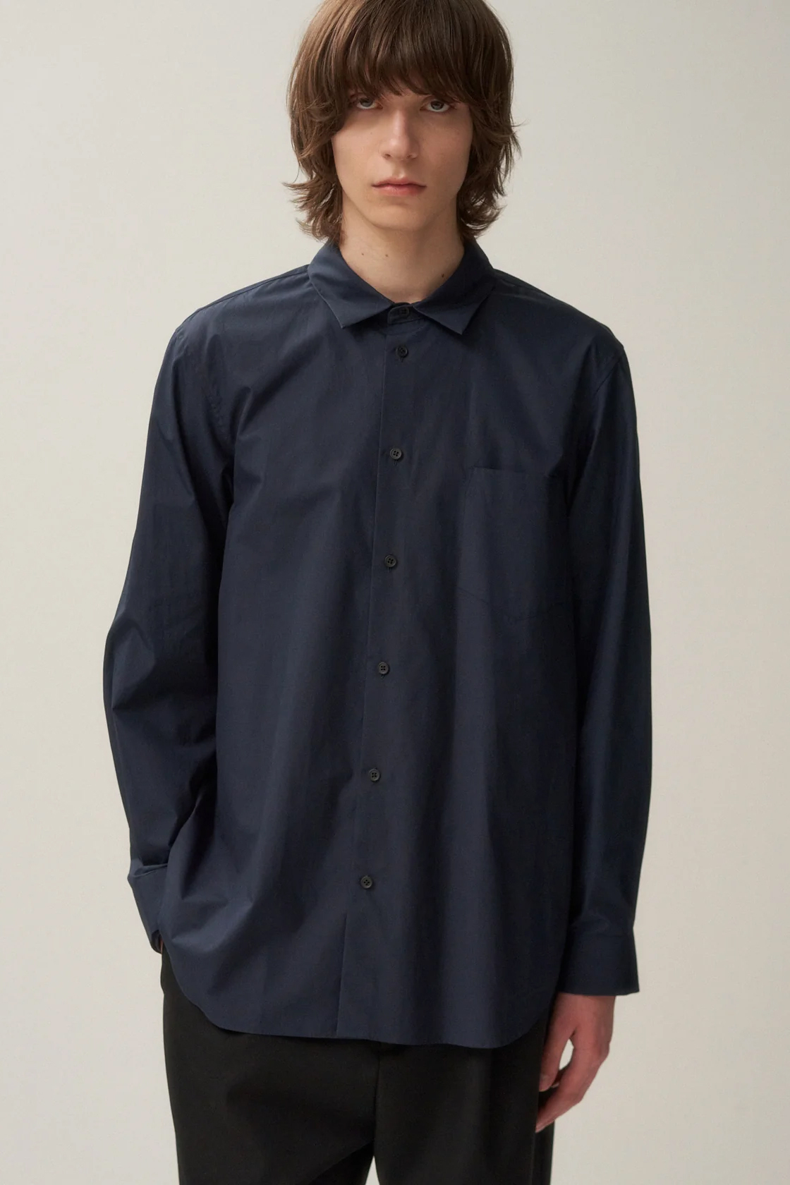 ATON SUVIN BROAD STANDARD SHIRT (2COL)