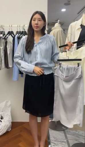 MK5504 前頁透紗珠光感短裙 *特價* (優惠碼同充值購物金不適用)