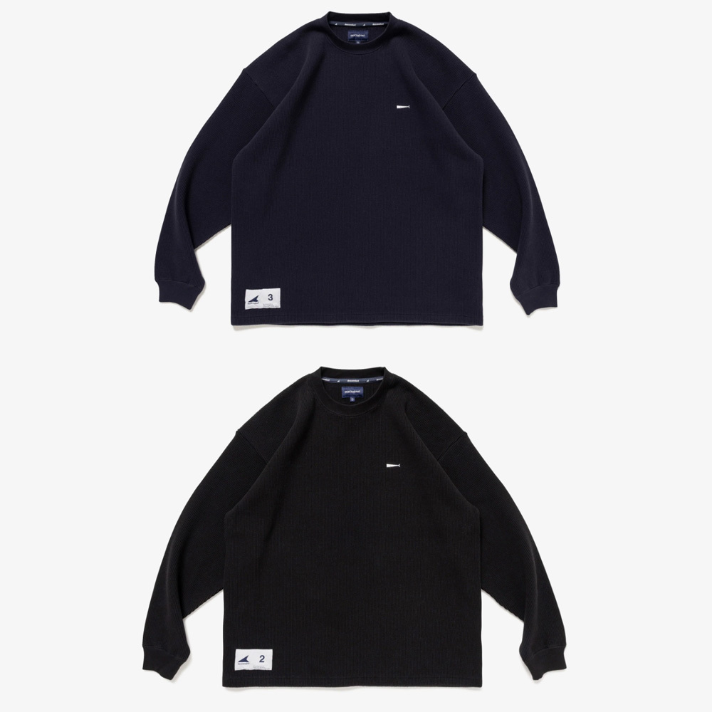 [現貨] DESCENDANT FW25 GAUFRE WAFFLE LS ( BLACK / NAVY )