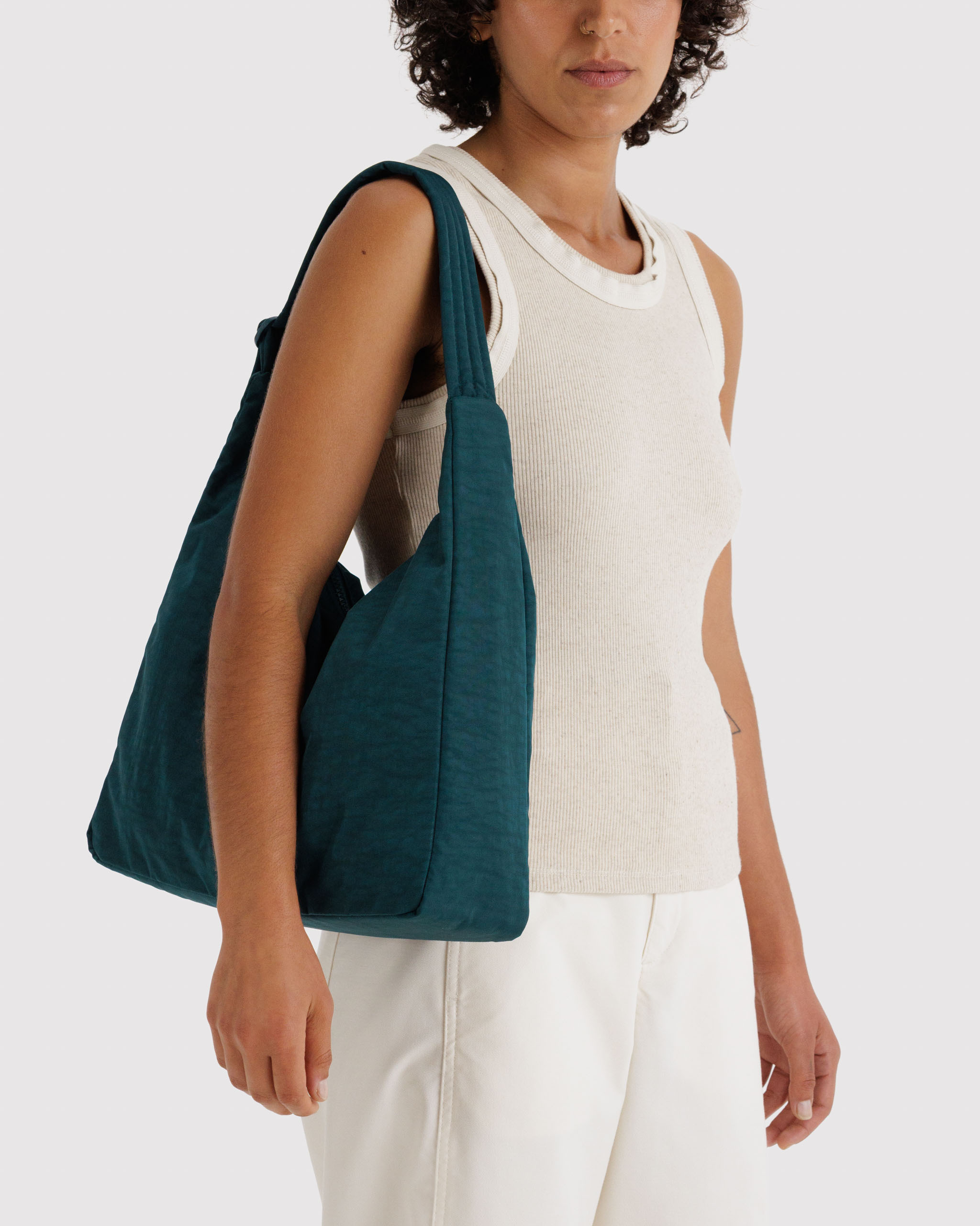 Nylon Shoulder Bag - Deep Sea | BAGGU