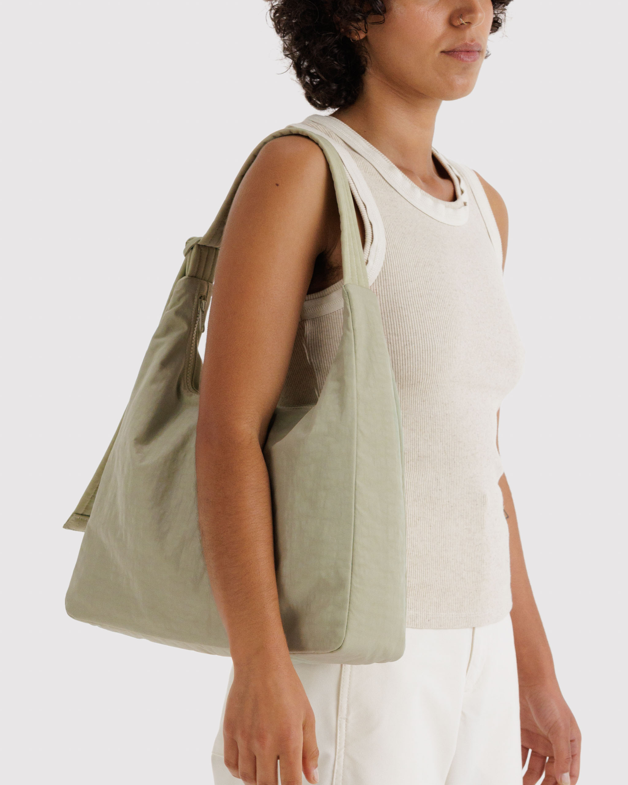 Nylon Shoulder Bag - Celadon | BAGGU