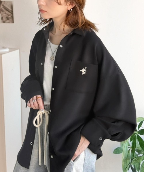 日本🇯🇵連線 JAVA 刺繡柔軟厚版襯衫外套 休閒 刺繡 開襟衫 襯衫 按扣設計 外搭 長袖 3色(任買兩件711免運)/預購