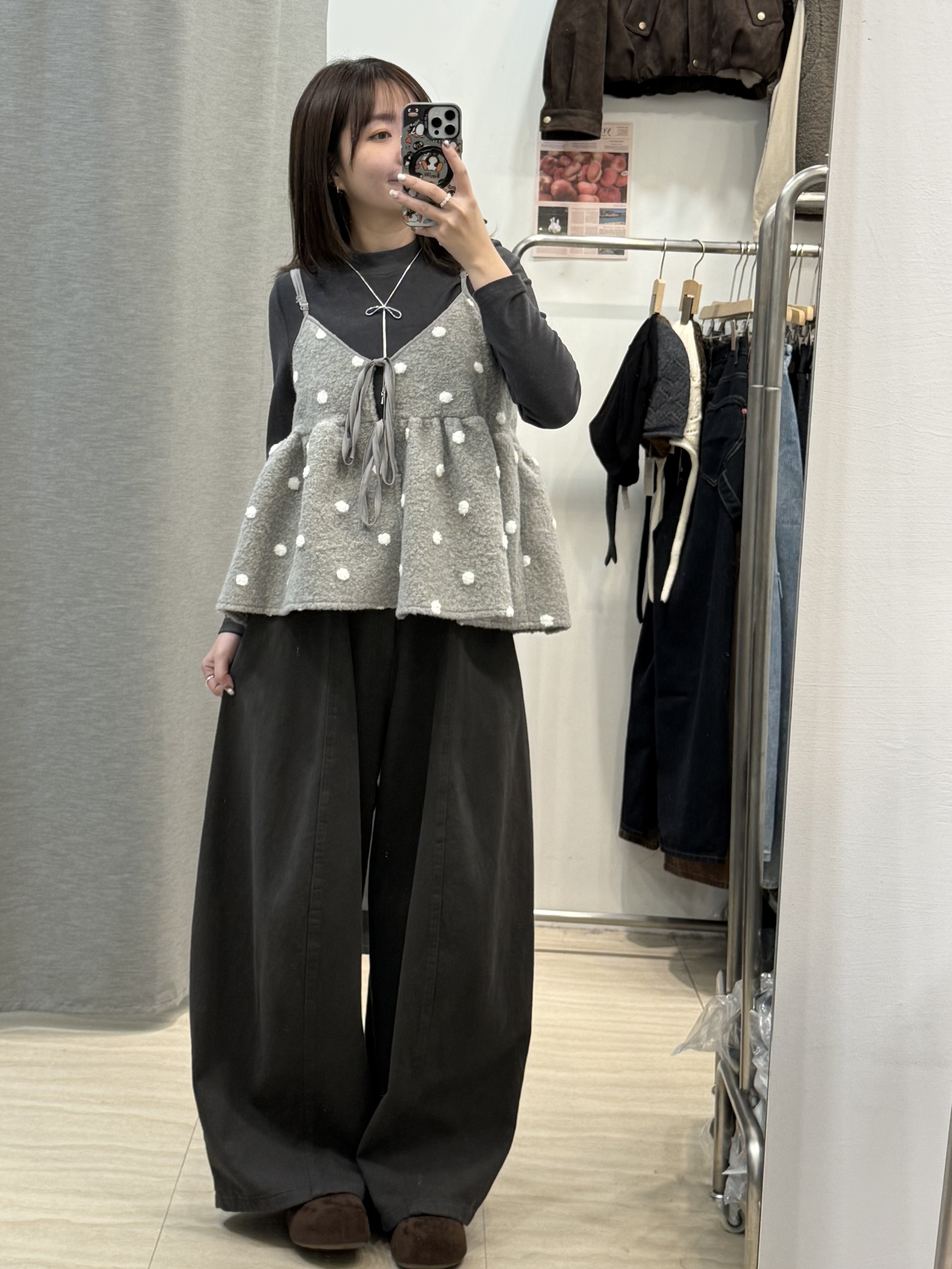 可愛點點撞色綁帶背心（任兩件半價）