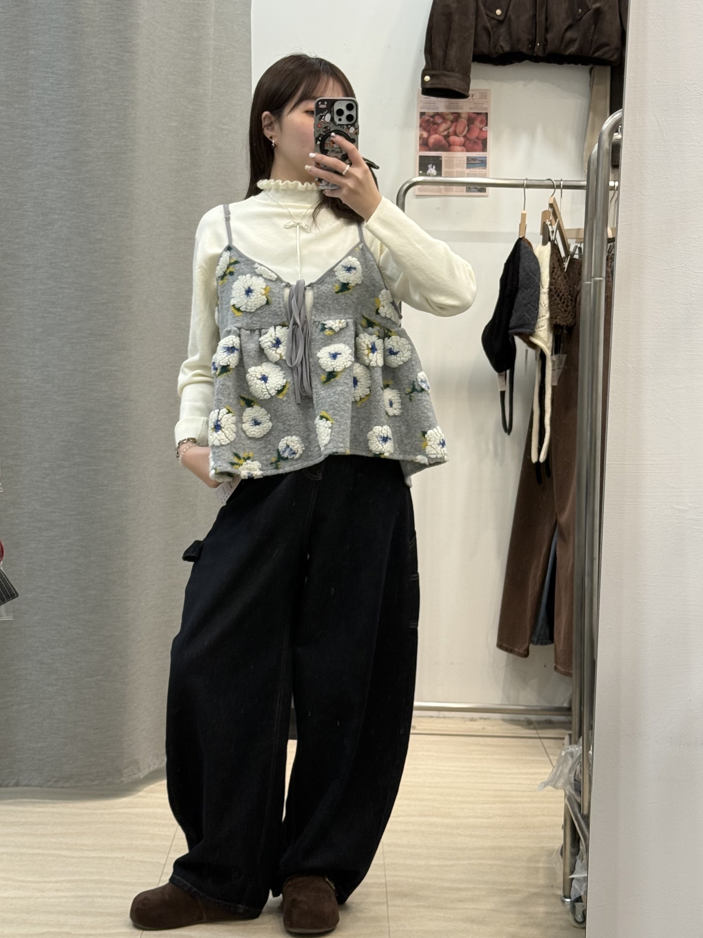 立體花朵綁帶背心（任兩件半價）