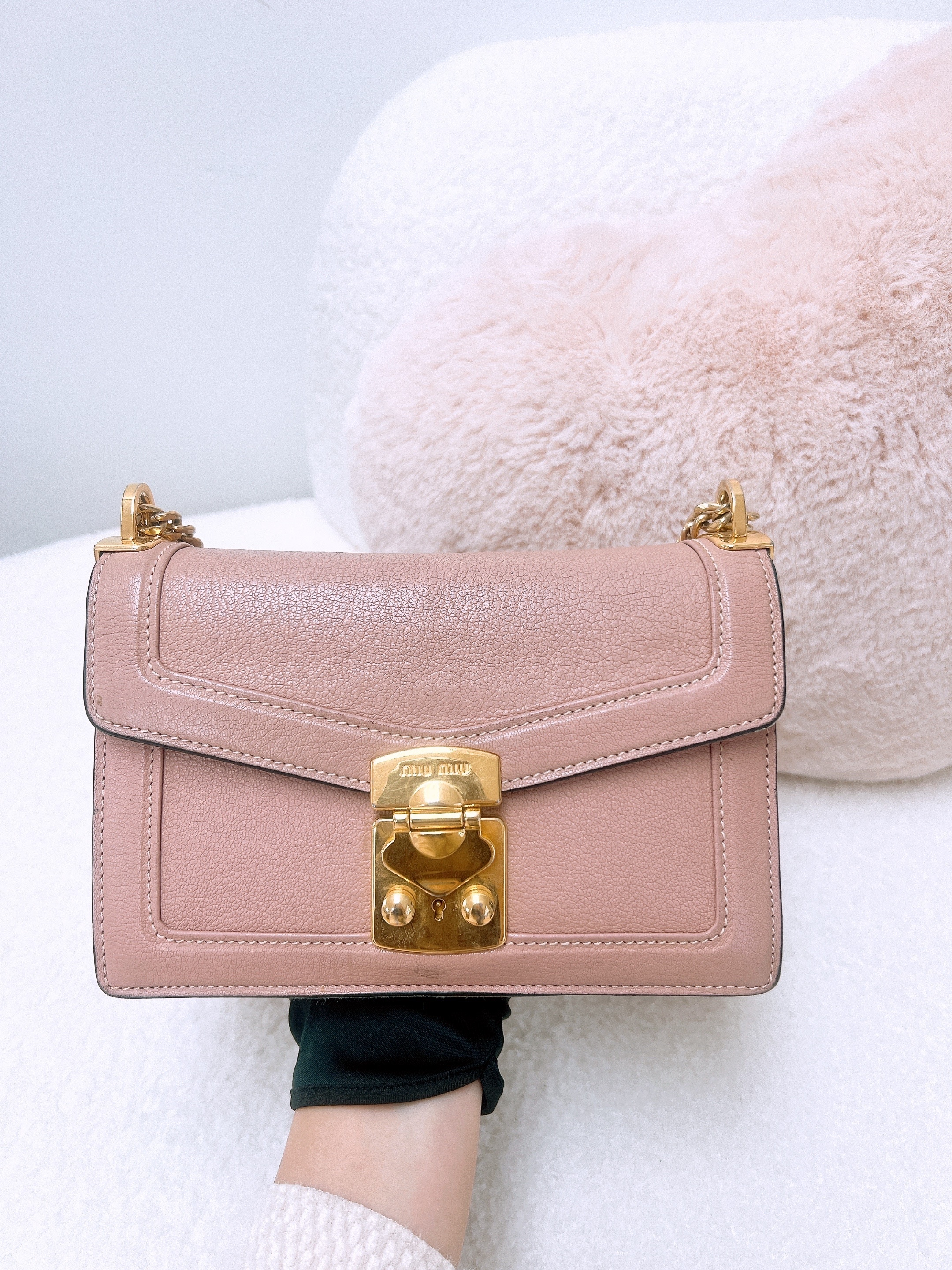 Miu miu chain bag pink