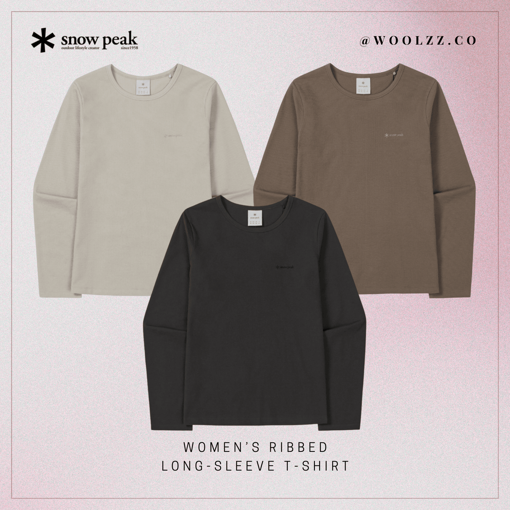 Snow Peak 羅紋女款長袖 T 恤 S26SWF-TL39