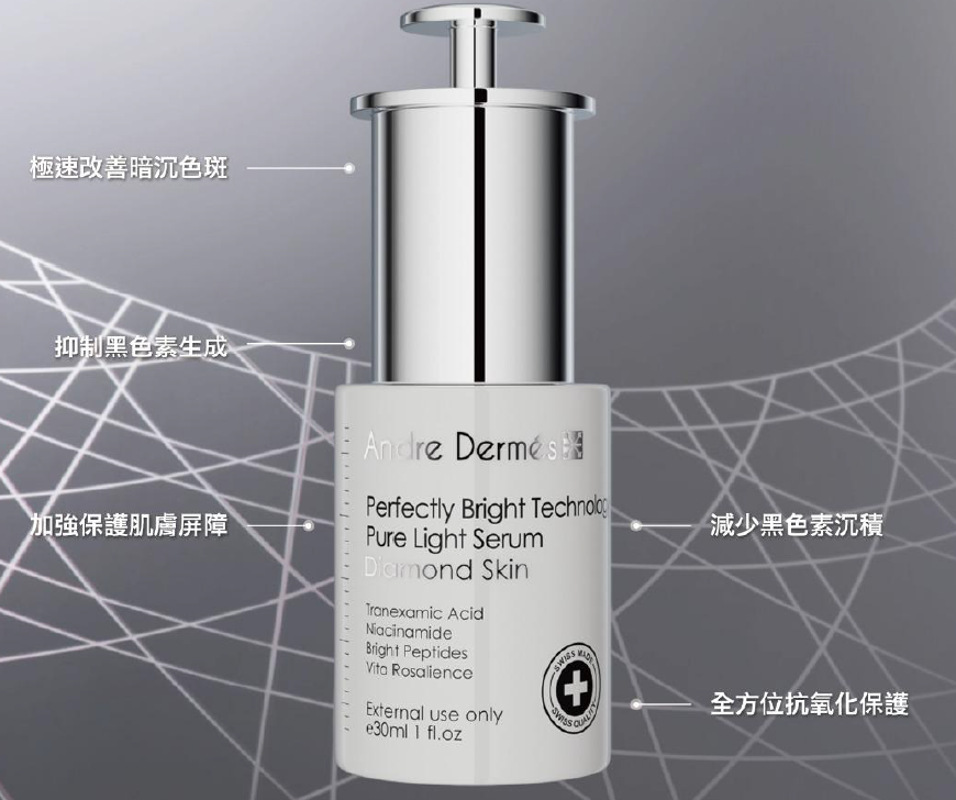 EE260202-C10-ANDRE DERMES Pure light serum 鑽白雙抗黑淡斑精華 30ML (EXP 2/2028)