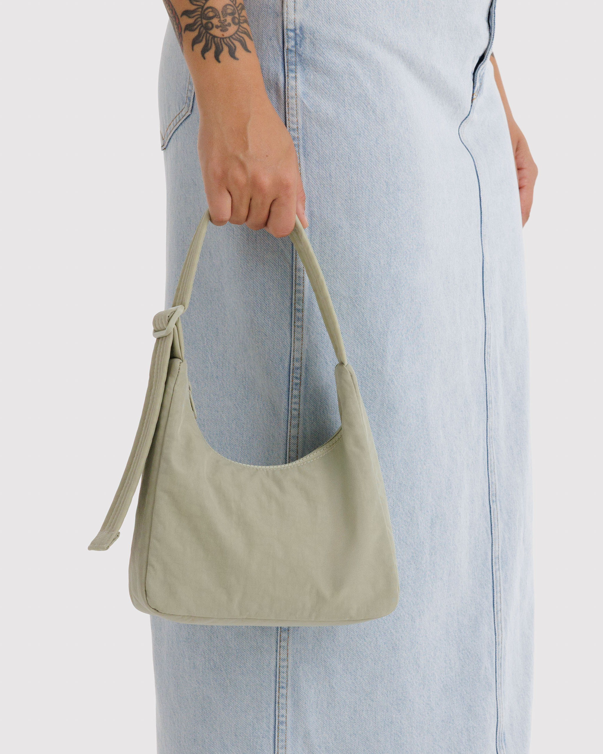 Mini Nylon Shoulder Bag - Celadon | BAGGU