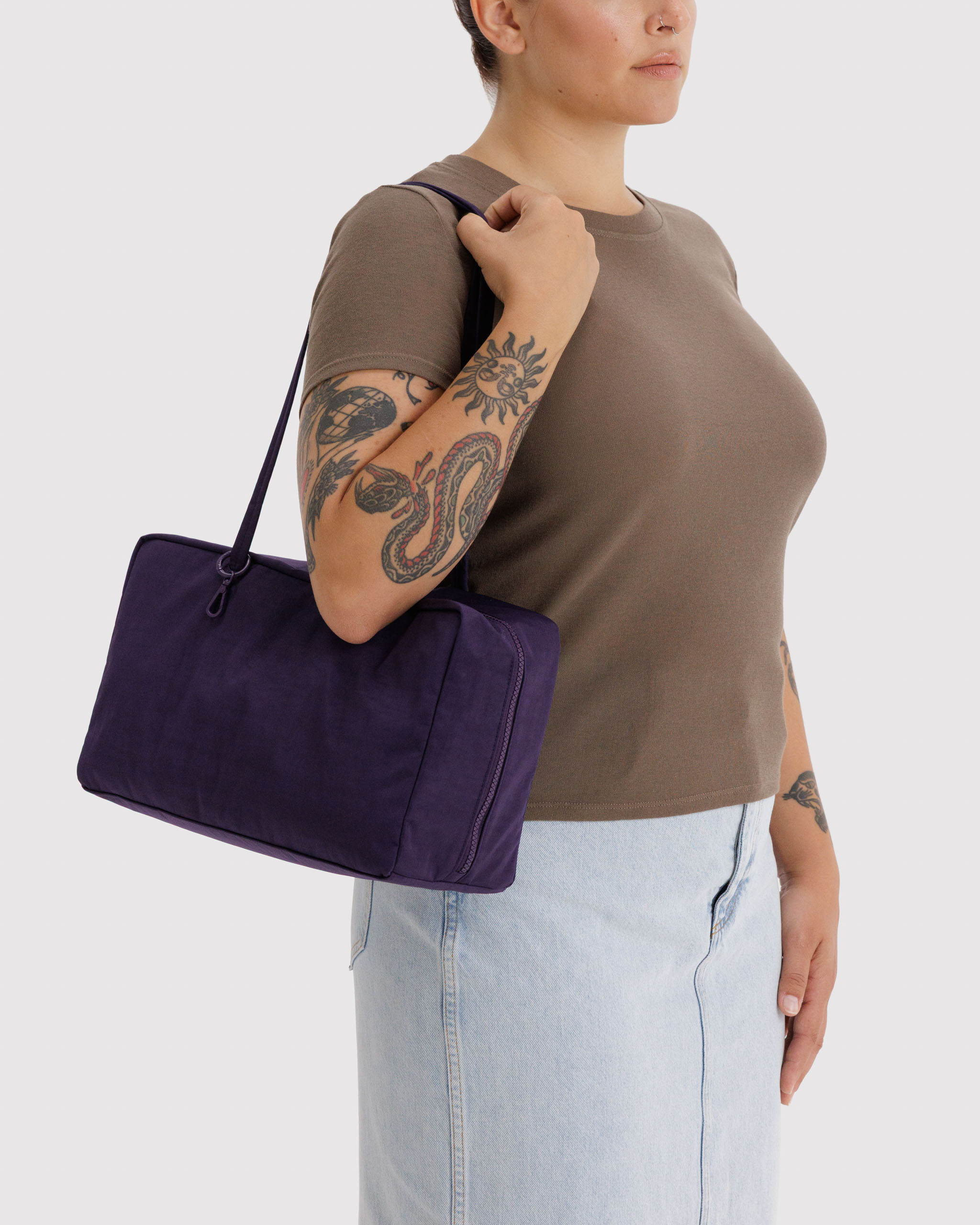 Medium Nylon Bowler Bag - Fig | BAGGU