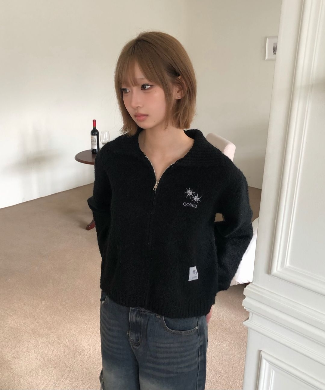 COIRIS DYNA 翻領 設計 針織 拉鍊 上衣 外套 C-P00000CL