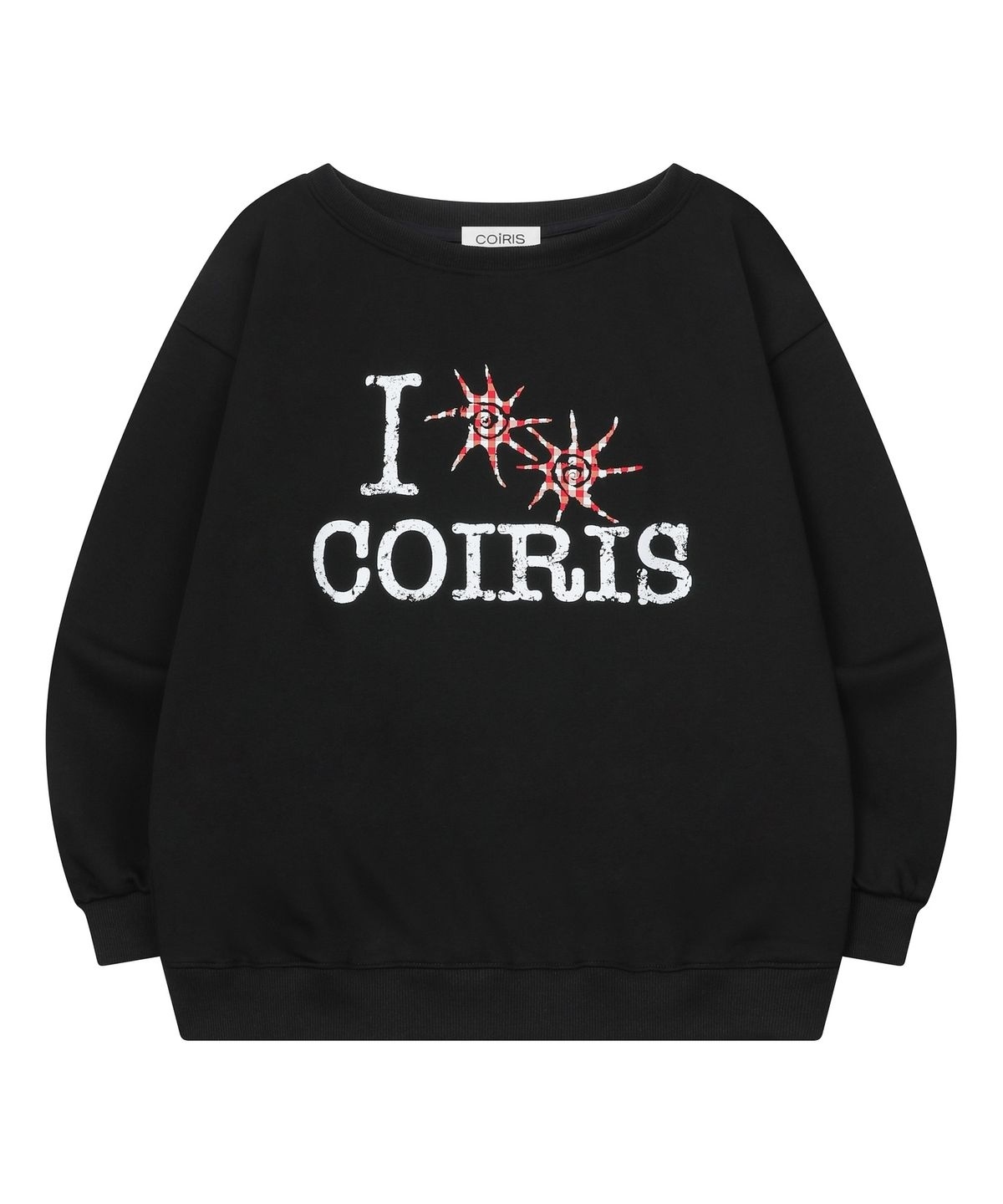 COIRIS SLEW 復古風 單肩 格紋Logo 大學T C-P00000CH