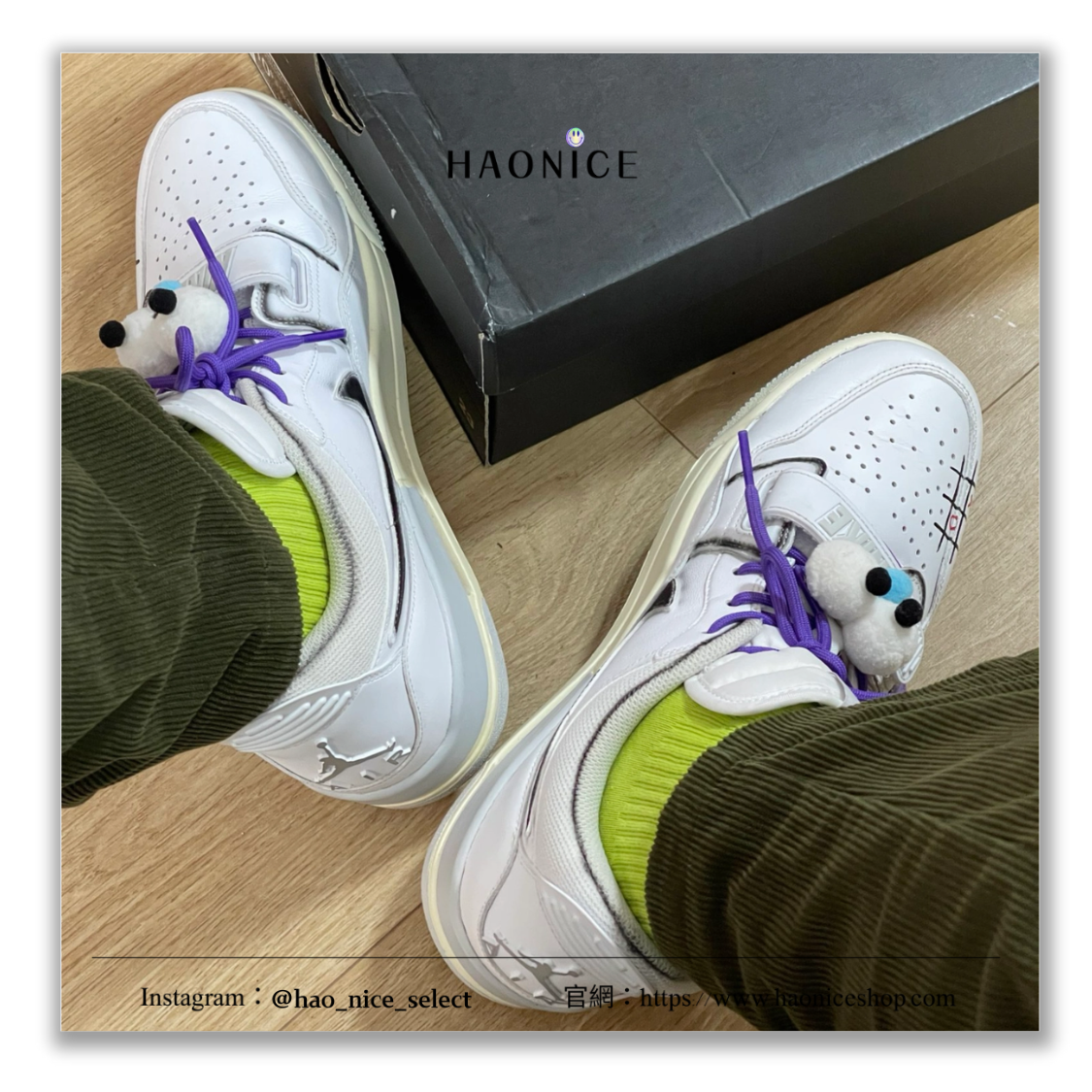 【HAO NICE】惡作劇訂製款🔥Air Jordan Legacy 312⚡️藝術塗鴉 街頭元素 皮革 白金 高筒籃球鞋