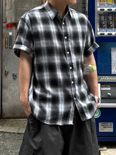 格仔短袖恤衫 WEEKEND-039S
