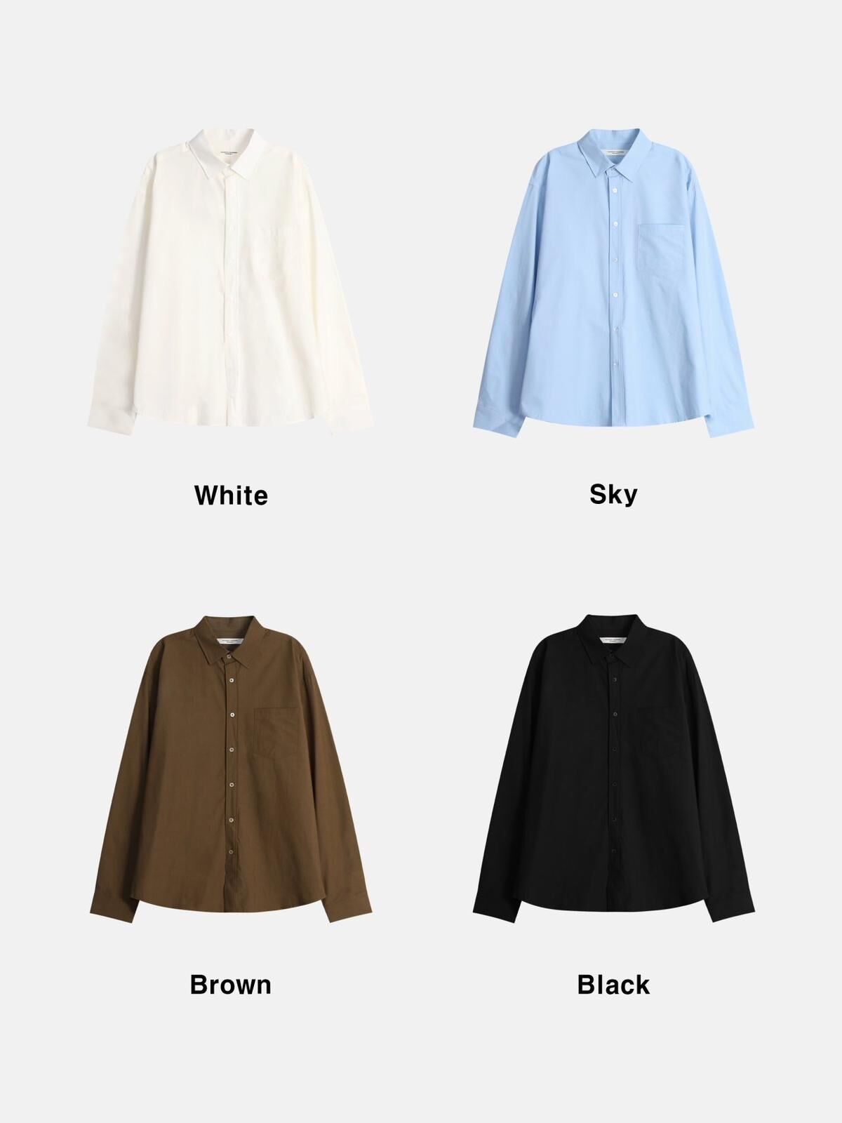 淨色長袖恤衫 D.B.Y.M-079S