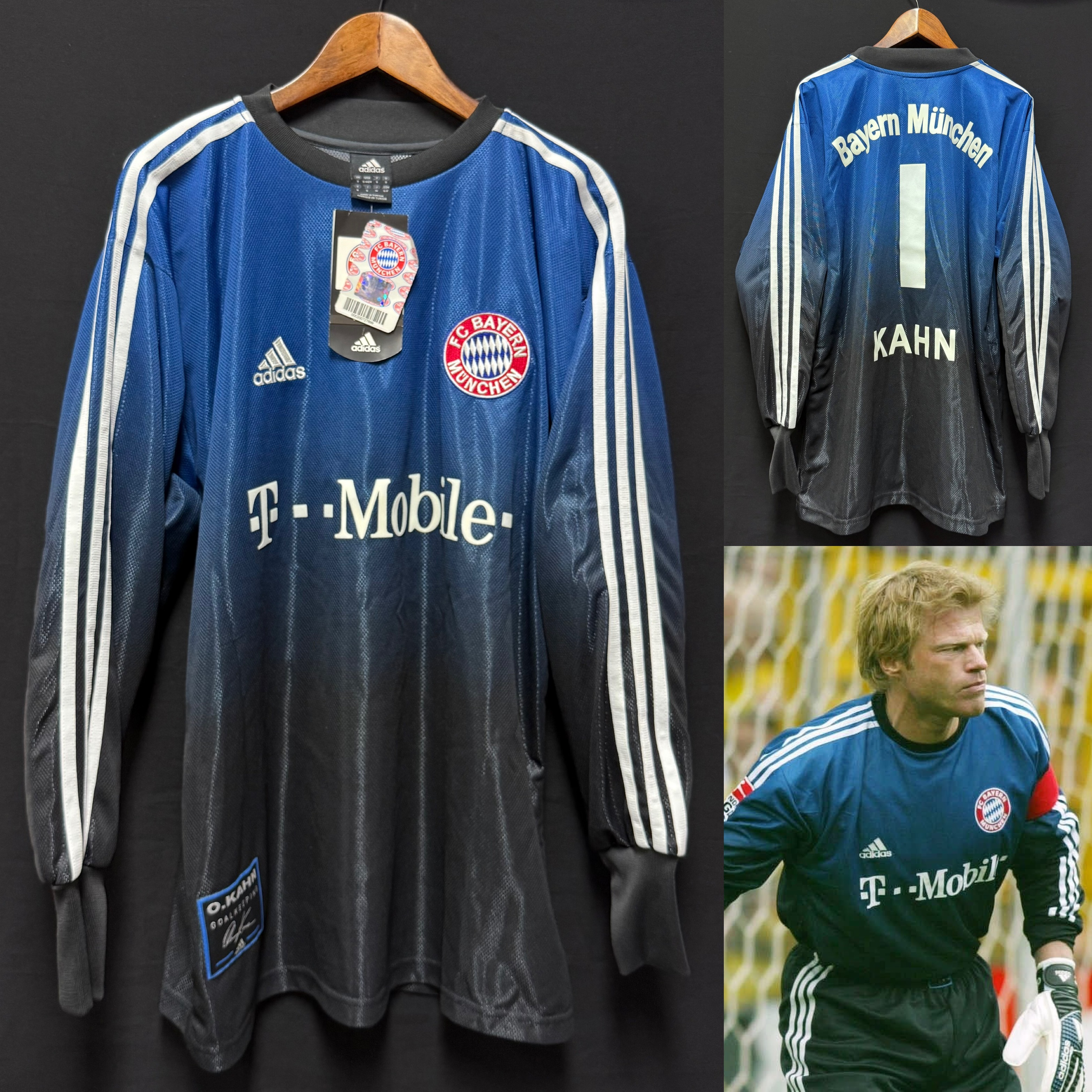 (BNWT) Bayern Munich 2002-2003 Adidas Special Goalkeeper Shirt #1 KAHN