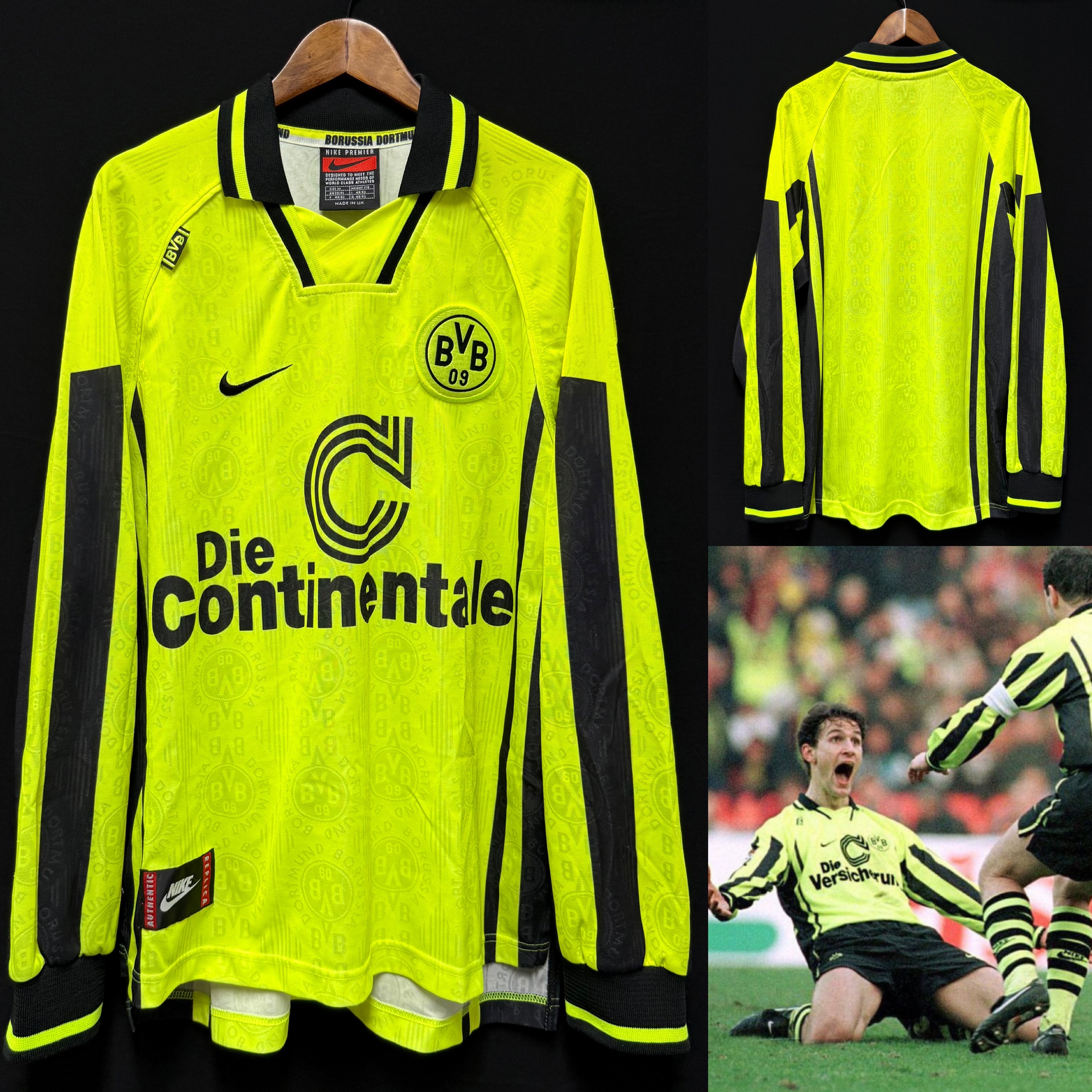 Borussia Dortmund 1996-1997 Nike L/S Home Shirt