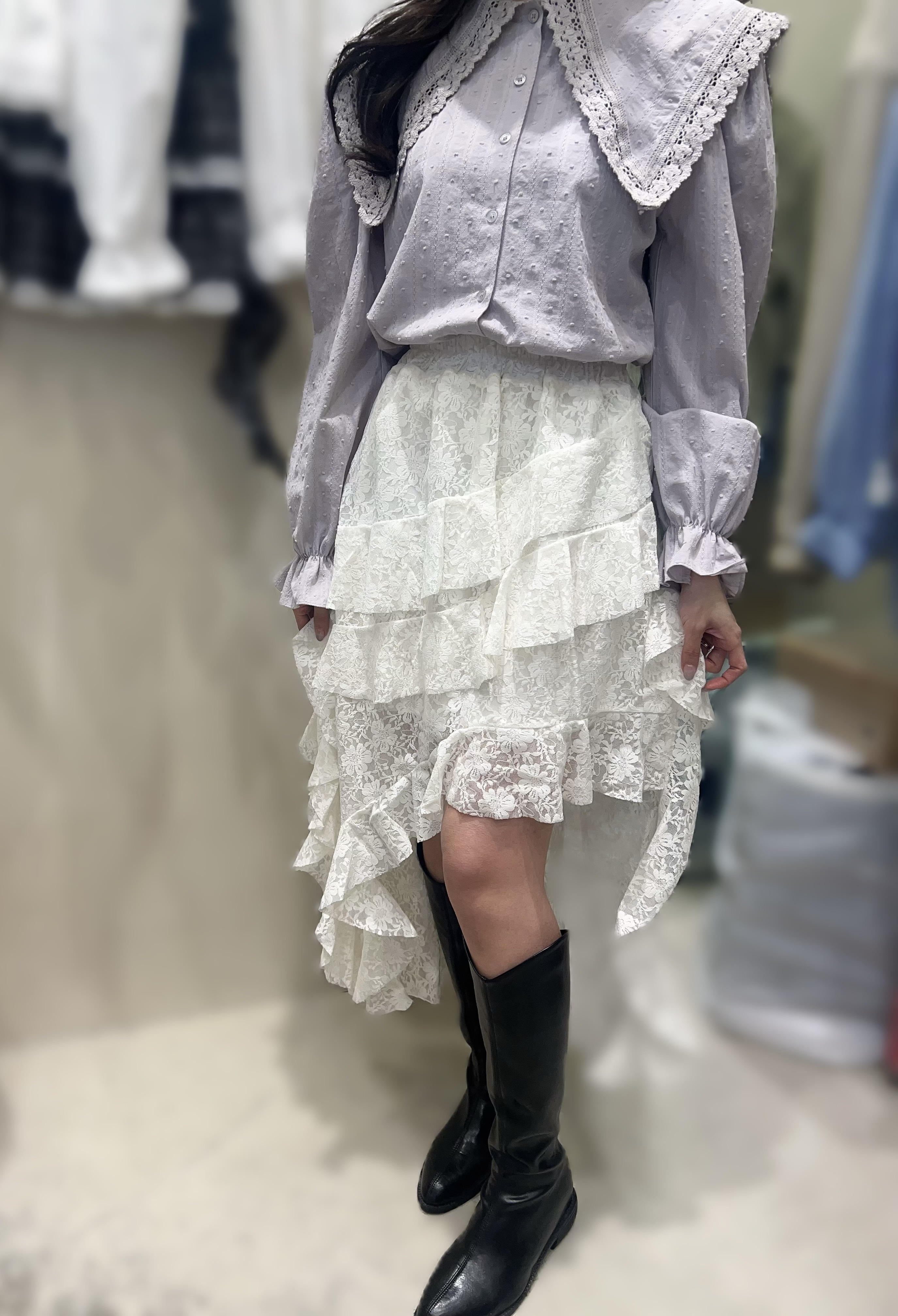 JK09   LACE裙  腰 23 -46  HIP46   長34.5   $599 (一口價) Jk人氣NO:1🏆