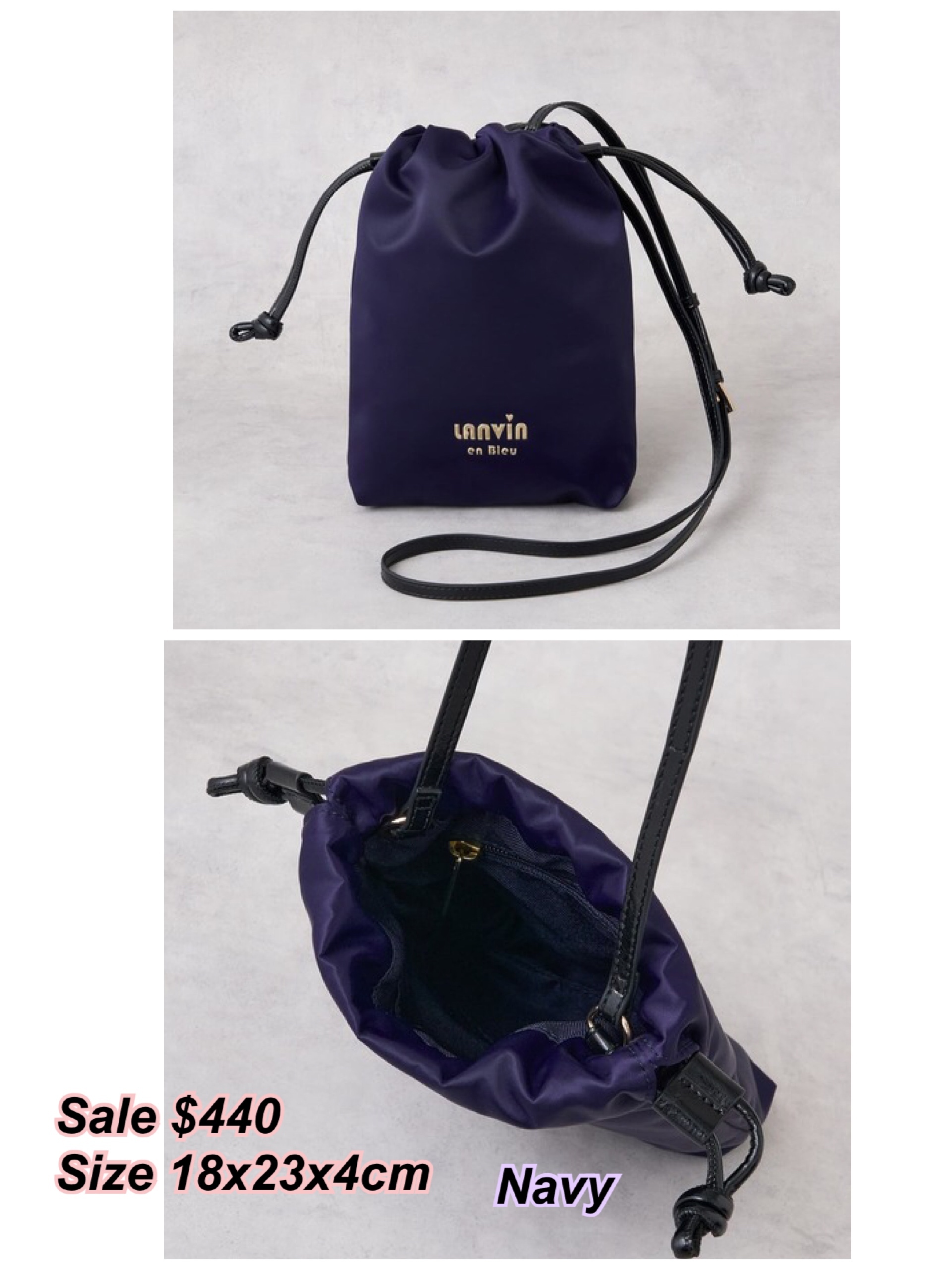 260202 sale Lanvin en Bleu 索繩小斜孭袋/2 色