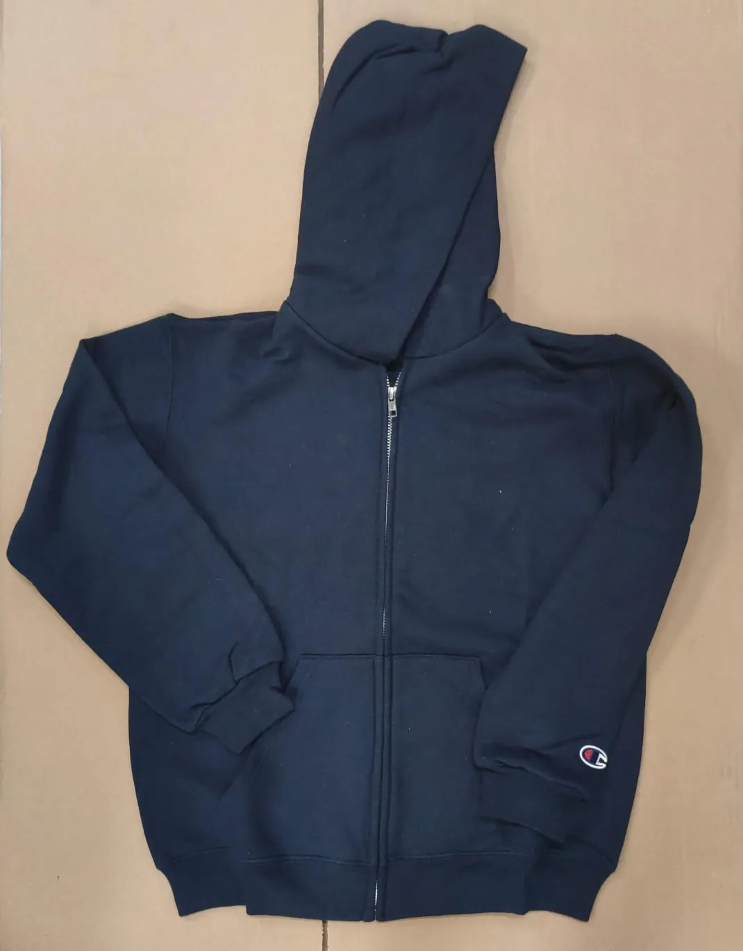 4G299 Champion童裝有帽拉鍊外套 藍色 Size YS