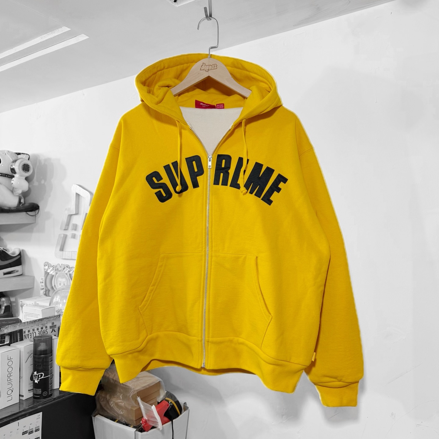 Supreme FW25 Arc Thermal Lined Zip Up Hooded Sweatshirt 拉鏈外套 Yellow