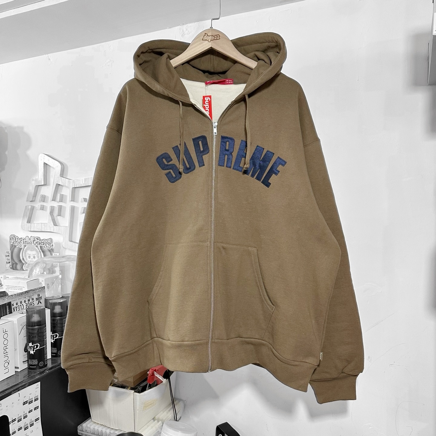 Supreme FW25 Arc Thermal Lined Zip Up Hooded Sweatshirt 拉鏈外套 BROWN