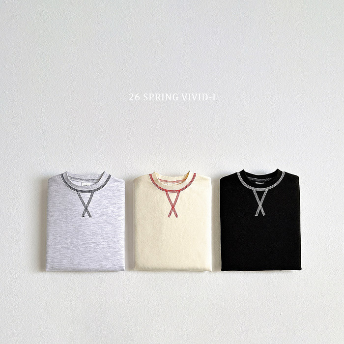 正韓春vividi 三色車縫線上衣