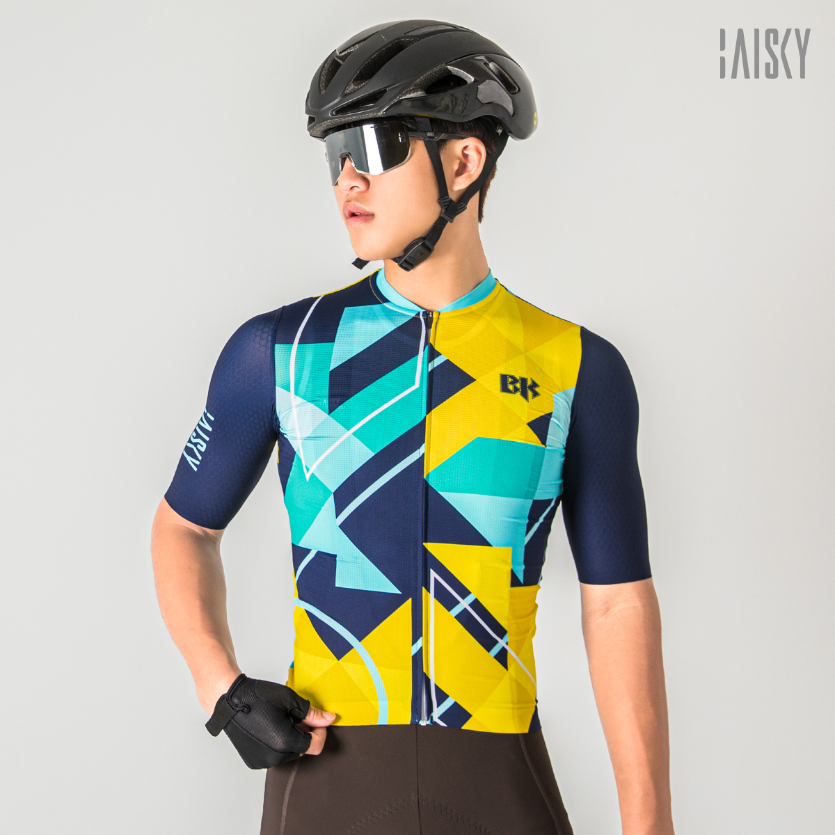 男款空力短車衣 樂活 藍