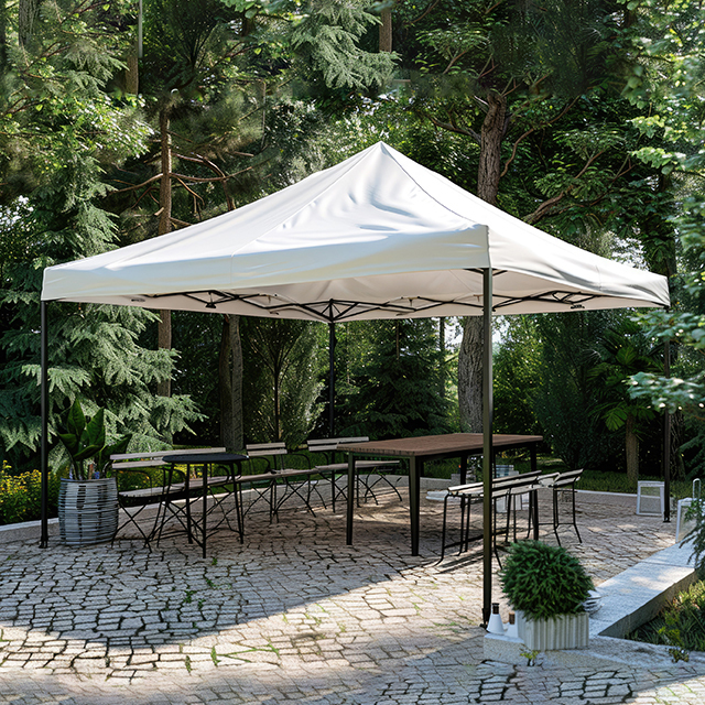 四腳帳棚傘骨架堅固不怕碰撞,多用於攤位或戶外活動場地