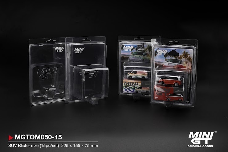 PO-$194 * MINI GT * 1:64 MINI GT Blister Protector Type B: SUV Blister size (15pc/set)