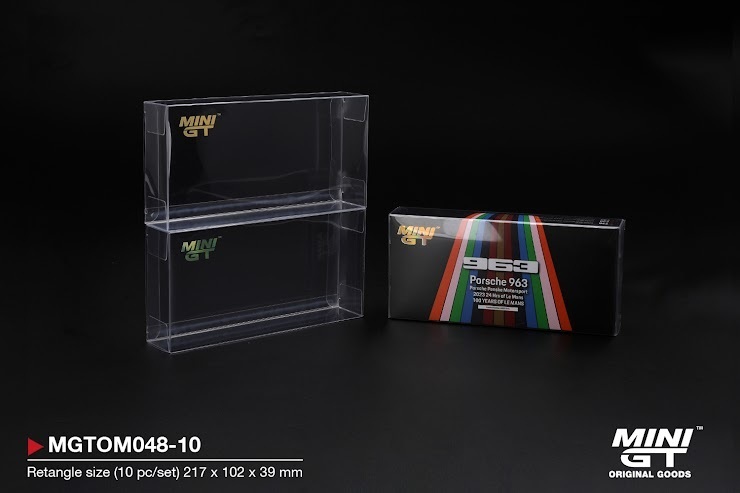 PO-$77 * MINI GT * 1:64 MINI GT Box Protector Type D: Retangle size (10 pc/set)