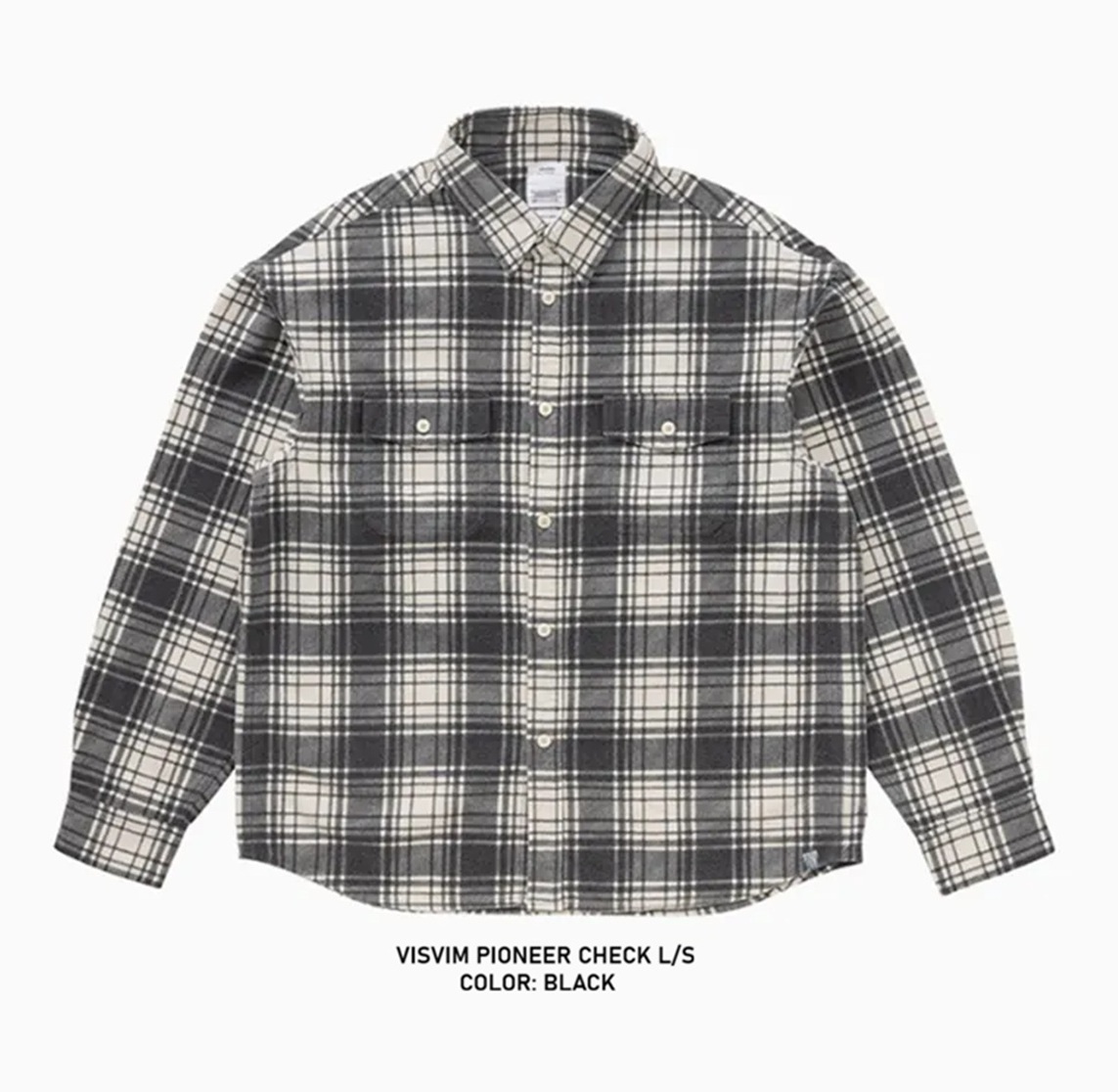 ON SALE: VISVIM PIONEER CHECK L/S - BLACK SIZE 5 PRE ORDER ITEM (預訂中)