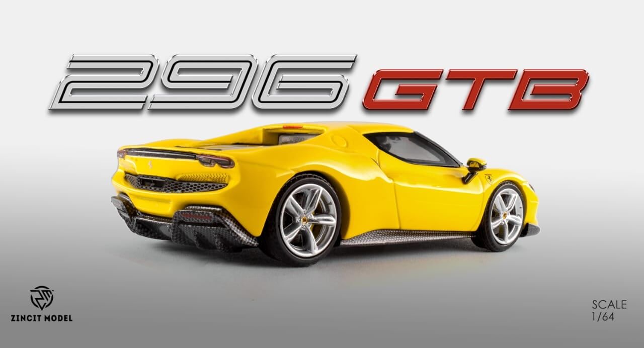 預訂:1/64 Zincit Model Ferrari 296 GTB Yellow (ZMF296Y )