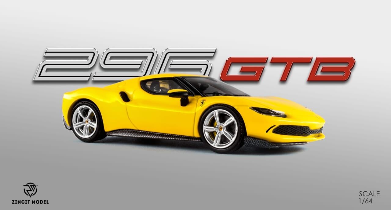 預訂:1/64 Zincit Model Ferrari 296 GTB Yellow (ZMF296Y )