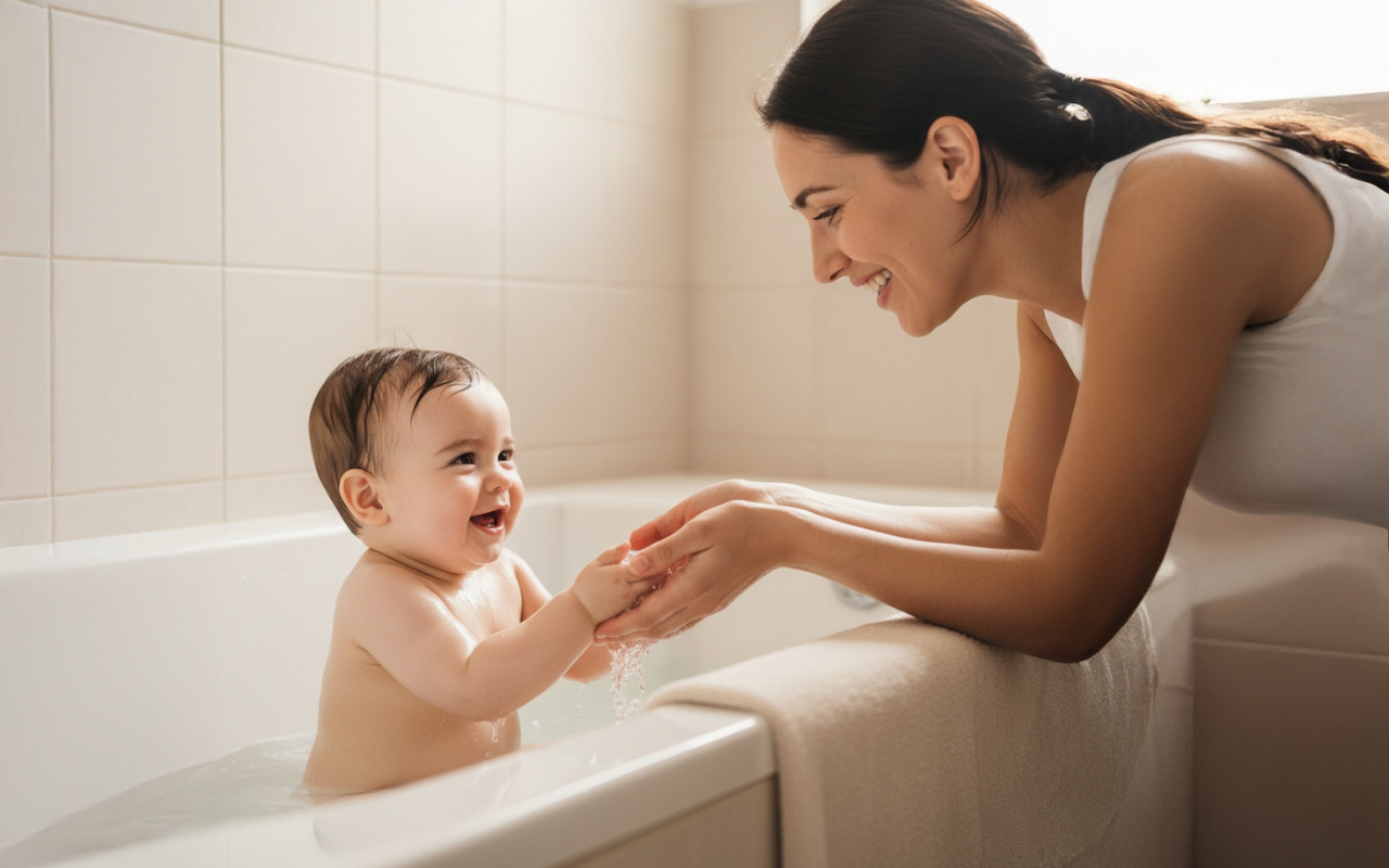 親子洗澡時光